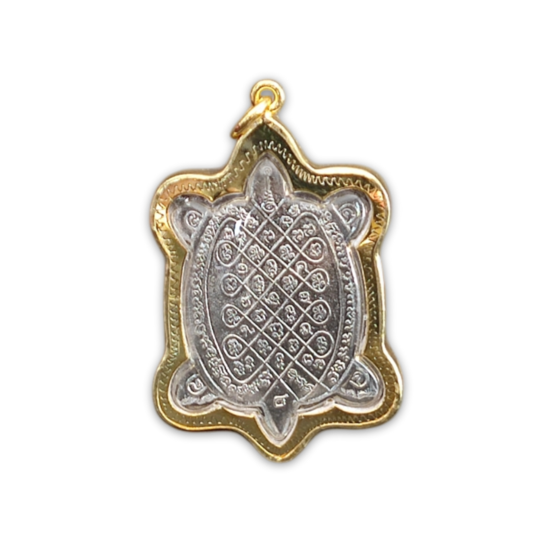 Tao Turtle Coin Luang Pu Liew Thai Amulet Crafted From Sacred Materials