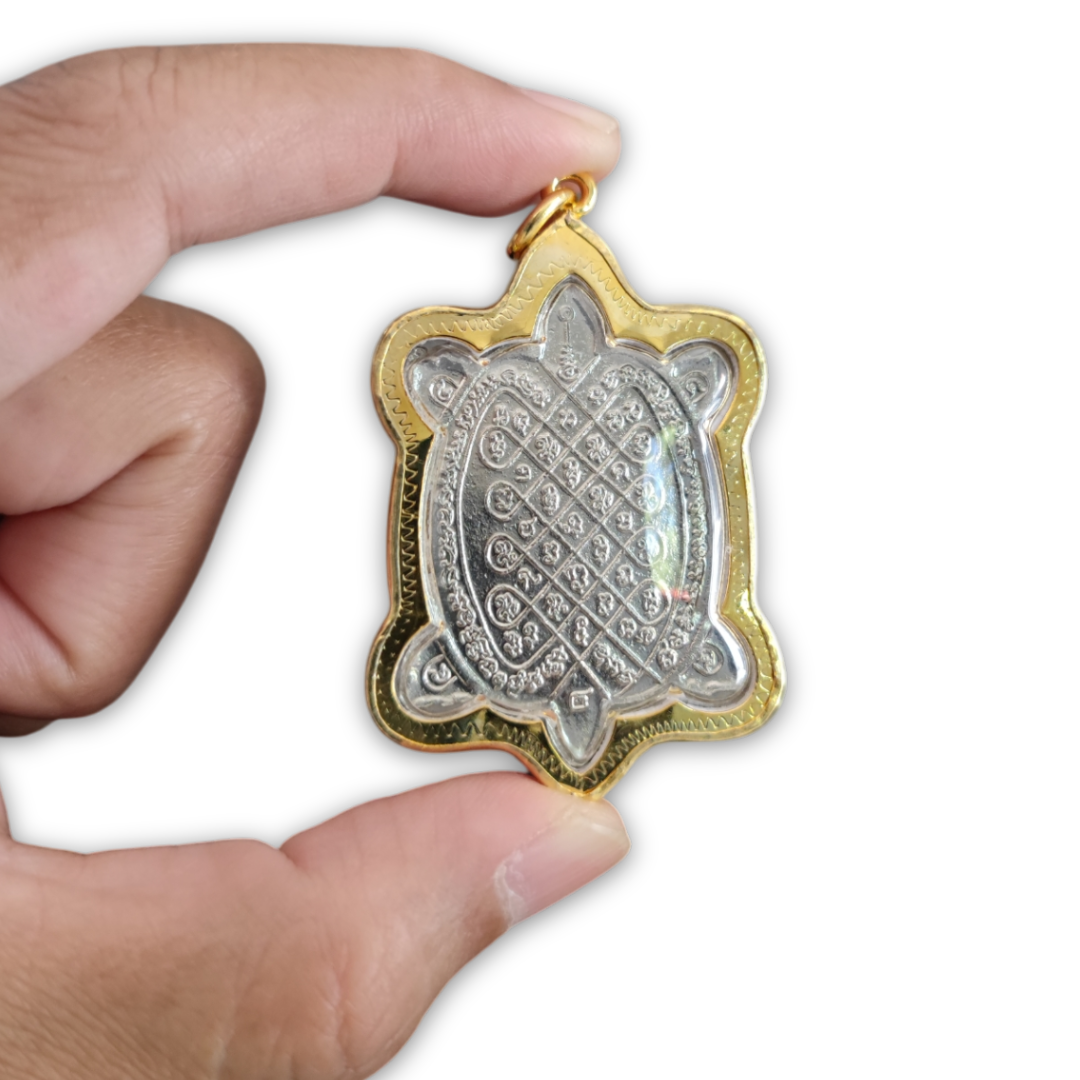 Tao Turtle Coin Luang Pu Liew Thai Amulet Crafted From Sacred Materials