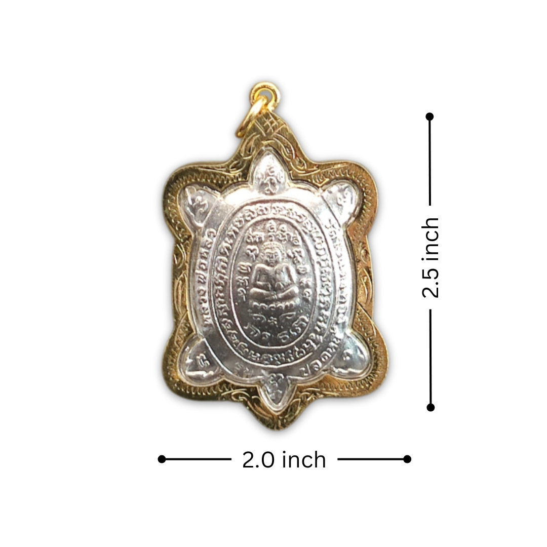Tao Turtle Coin Luang Pu Liew Thai Amulet Crafted From Sacred Materials