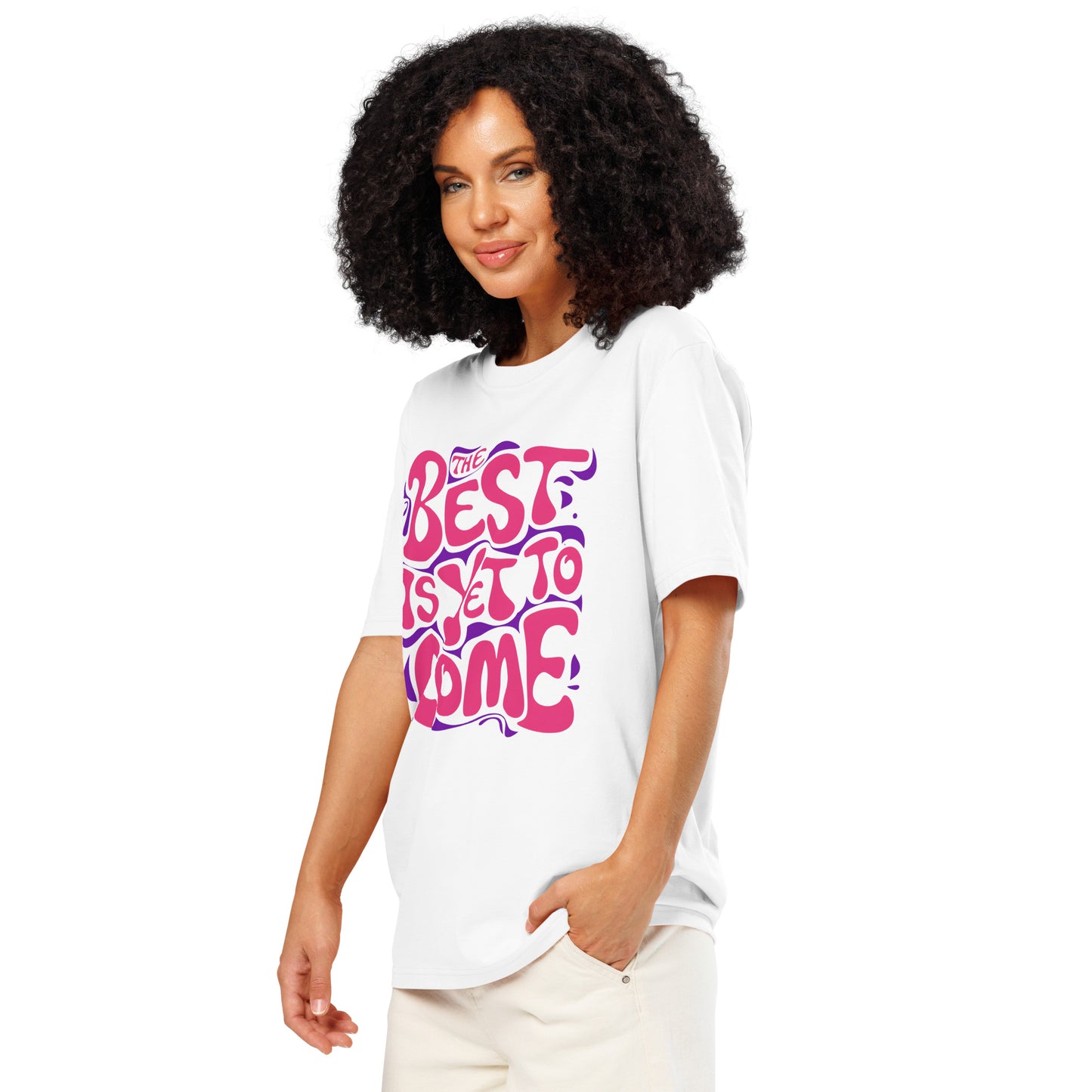 Minimalist T-shirt with inspirational quote in clean typography
