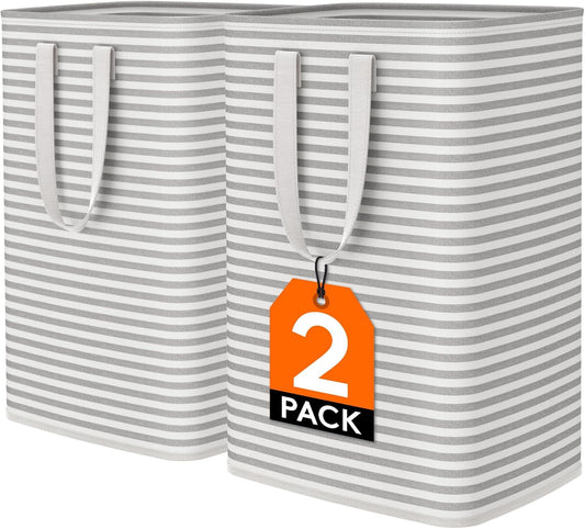 Lifewit Large Laundry Hampers – 2-Pack Foldable, Waterproof Clothes Baskets for Easy Home Organization