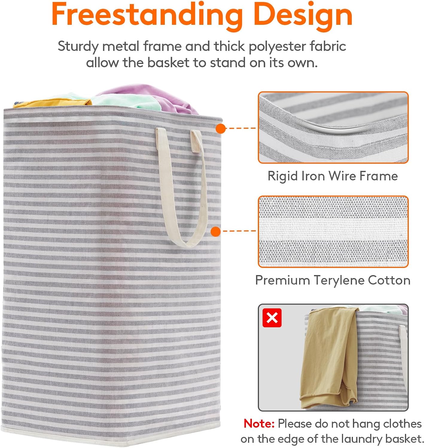 Lifewit Large Laundry Hampers – 2-Pack Foldable, Waterproof Clothes Baskets for Easy Home Organization
