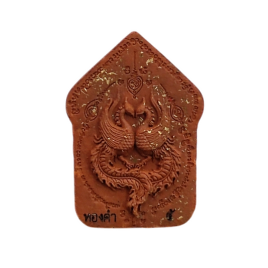 Phra Khun Paen Thong Thip Amulet Twin Hongsa by Kruba Khamfan (2023) – Thai Talisman for Charm & Prosperity