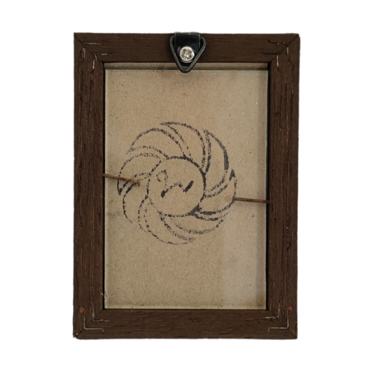 Wooden Framed Monk Photo | LP Du, Wat Sakae | 3"x4" Thai Buddhist Cultural Collectible