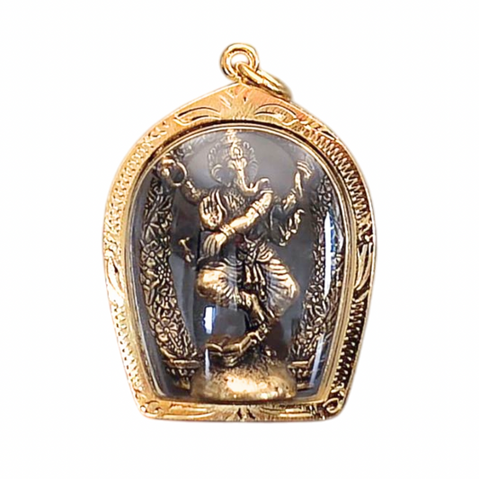 Dancing Ganesh Pendant – Nritya Ganapati Hindu Amulet for Success & Creativity