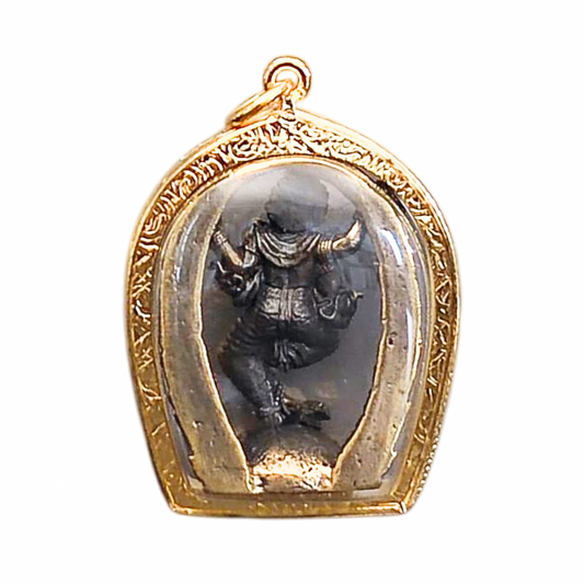 Dancing Ganesh Pendant – Nritya Ganapati Hindu Amulet for Success & Creativity
