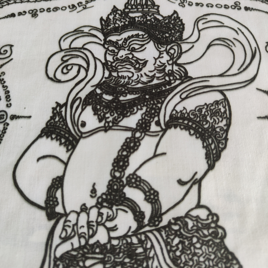 Thao Wessuwan Yantra Cloth – Thai Protective Banner from Wat Upakut