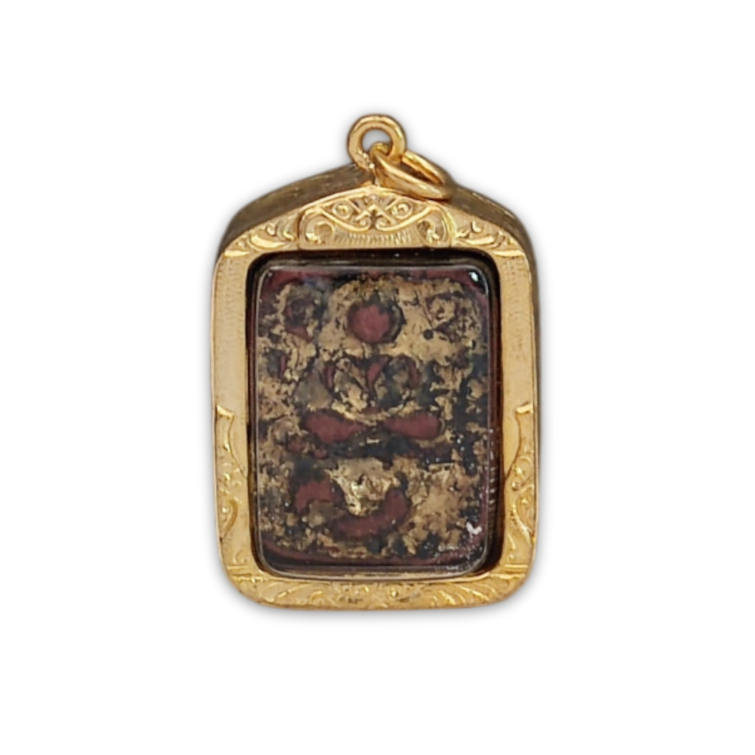 Phra LP Pan amulet displayed with cultural reverence and spiritual meaning
