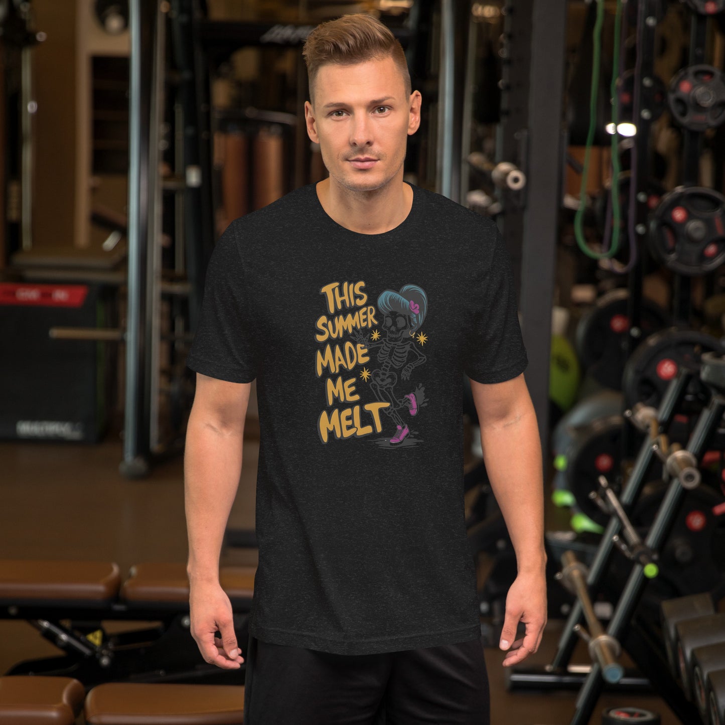 Spiritual-themed T-shirt with radiant celestial design Black