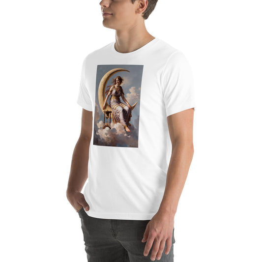 Botanical-themed T-shirt featuring delicate floral illustration